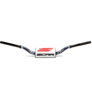 Руль Scar O2 Ø28.6 (1 1 8) RC Style темно синий с белой подушкой - миниатюра 1