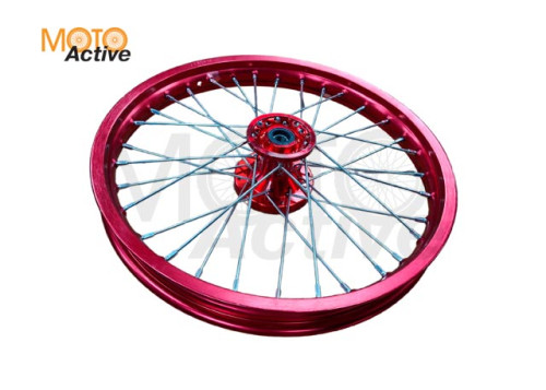 Обод передний 17" (1,60 R17 d=15mm) CNC ступица, алюминий красный X TECH