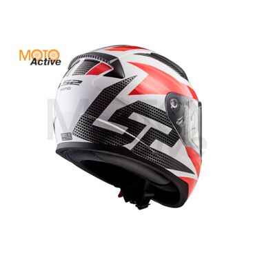 Мотошлем LS2 FF353 Rapid II Grid (бело красный) - миниатюра 2