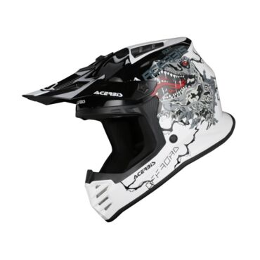 Acerbis Шлем детский Profile Junior White Black - миниатюра 5
