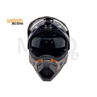 Шлем AiM JK802S Orange Grey Black - миниатюра 3