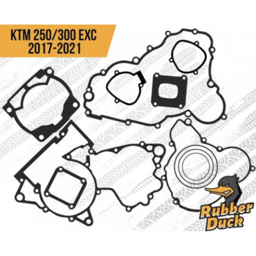 Набор прокладок на весь мотор RubberDuck KTM 250 300 2T EXC 2017 2023 с кольцами - миниатюра 1