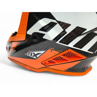 AiM Шлем RH855 Carbon Terrain Black Orange - миниатюра 4