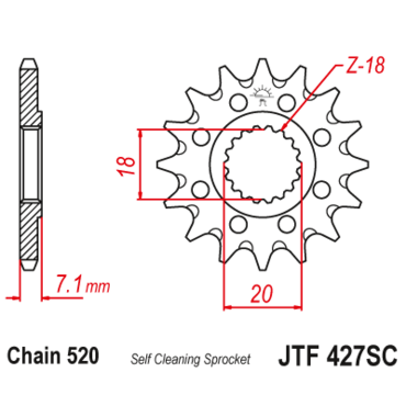 Звезда ведущая JTF427.13 SC - миниатюра 1