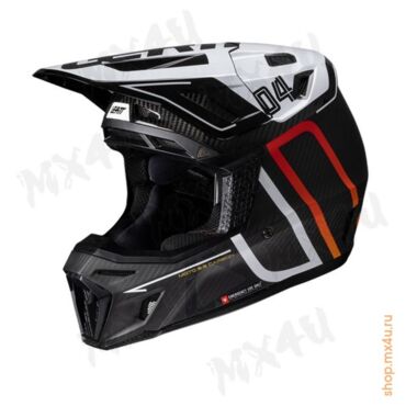 Кроссовый шлем 9.5 Carbon V25 - Белый - миниатюра 2