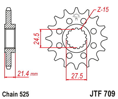 Звезда ведущая  JTF709 16 - фото 1