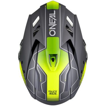 Oneal Шлем кроссовый со стеклом Sierra RS Echo желтый черный - миниатюра 4
