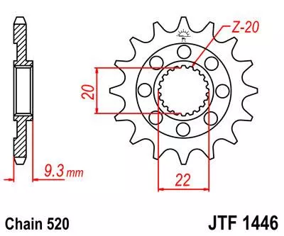 Звезда ведущая JTF1446 - фото 1