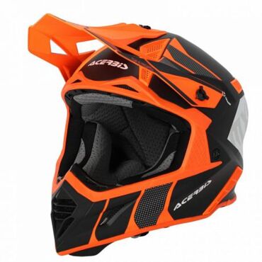 Шлем кроссовый Acerbis X TRACK 22 06 Orange Fluo Black - миниатюра 2