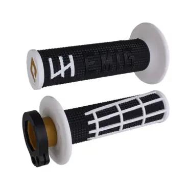 Грипсы ODI EMIG 2.0 V2 LOCK-ON GRIPS BLACK/WHITE - миниатюра 1