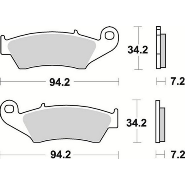 Braking 772SM1 Тормозные колодки перед XRV750 XL600 96-> XL650 XR250 XR400 XR650 ( 2p 225GS ) - миниатюра 1