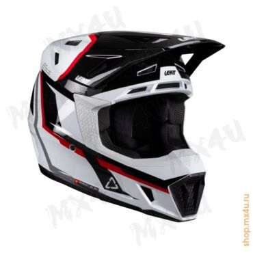 Шлем 7.5 V26 Thermoplastic + 4.5 очки Velocity - Черно Белый - миниатюра 4