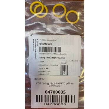 KTM O кольцо 12x2,5 NBR70 yellow ( 04700035 ) - миниатюра 2