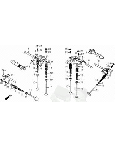 HONDA Клапан впускной для XRV750 / XL600 XL650 ( 14711MV1000 )