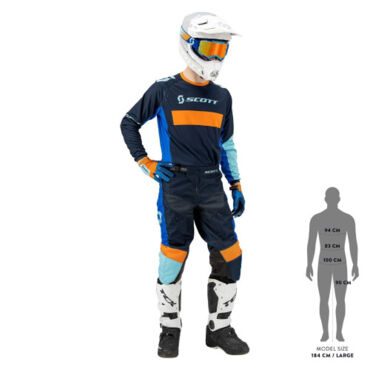 SCOTT Джерси 350 Race Evo blue orange - миниатюра 1