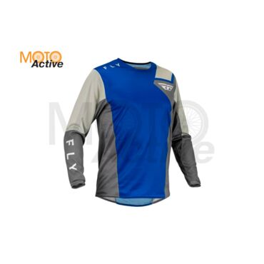Джерси FLY RACING KINETIC JET, синяя серая - миниатюра 1