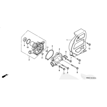HONDA прокладка крышки помпы  XL600 XL650 XL700 XRV750 ( 19226MM9000 ) - миниатюра 2