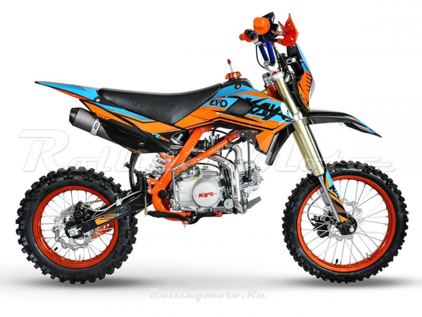 Питбайк KAYO EVOLUTION YX125EM 17 14 KRZ (механ. сцепл., эл. стартер) - фото 2