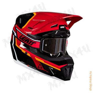 Шлем 7.5 V26 Thermoplastic + 4.5 очки Velocity - Красный - миниатюра 4