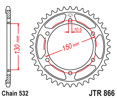 Звезда ведомая JTR866 38 - фото 1