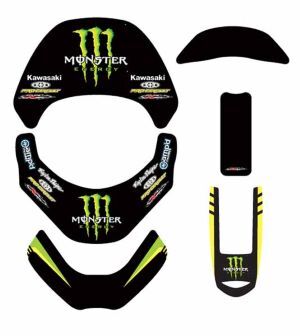 Комплект наклеек на защиту шеи Leatt Brace Monster Energy (One Size, Взрослая ) - миниатюра 2
