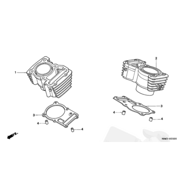 HONDA прокладка цилиндра XRV750 и XL600 ( 12191MV1004 ) - миниатюра 1