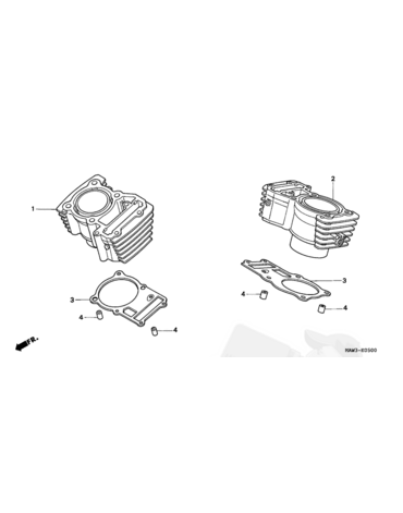 HONDA прокладка цилиндра XRV750 и XL600 ( 12191MV1004 )