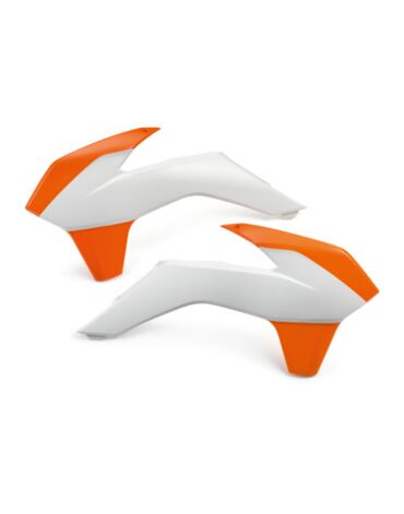 Боковины радиатора бело оранжевые KTM SX SX F 14 15 / 250SX, EXC EXC F 14 16
