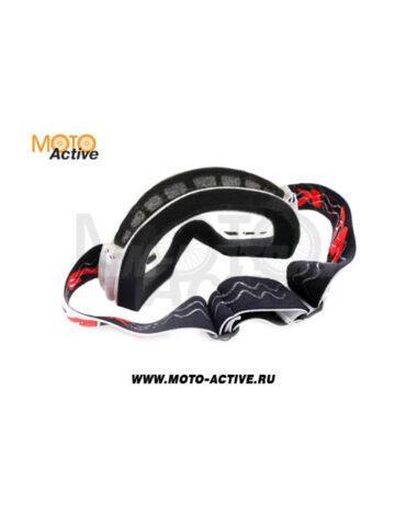 Очки для мотокросса детские ATAKI HB 115 белые глянцевые