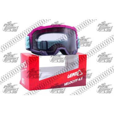 Маска кросс Leatt Velocity 4.5 Neon Pink Clear - миниатюра 1