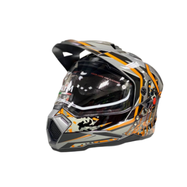 AiM Шлем JK802S Orange Grey Black - миниатюра 1