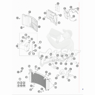 KTM FAN L S 03 вентилятор для ктм 525 // 690 E R 08 10  // 950 990 Adv SD SM 03 13 ( 60035041000 ) - миниатюра 2