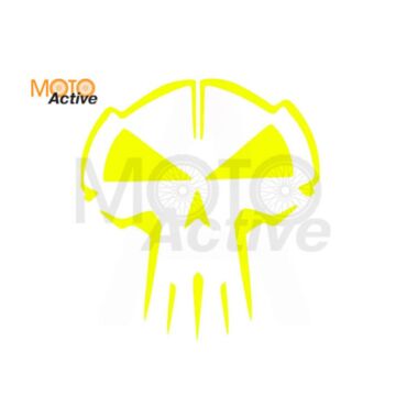 Наклейка декор SKULL (10x10, жёлтая) - миниатюра 1