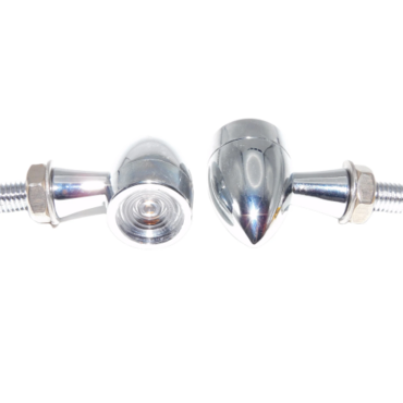 Поворотники LED для мотоцикла хромированные - миниатюра 1