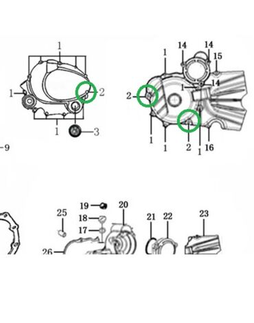 Болт 6х50 крепления крышки картера ZS172FMM 3A (CB250 F)