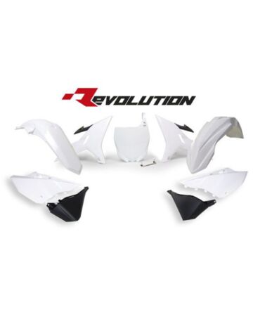 Комплект пластика YZ125 250 02 19 # WR YZX250 16 19 Revolution бело черный