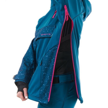 Dragonfly Куртка анорак сноубордическая DF Uktus Woman Dark Ocean - Pink - миниатюра 6