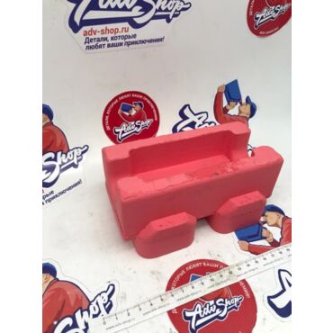 ADVS силиконовая подушка на руль с держателем для двух Garmin Etrex / Красная - миниатюра 2