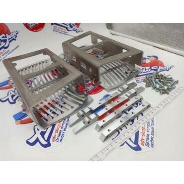 EMX TECH Составная защита радиаторов ( ALU SILVER ) KTM EXCF / EXC TPI TBI 17 24 // HQV TE FE 17 24 // GAS EC EX 21 24 // ZR000001S - миниатюра 1
