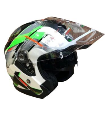 AiM Шлем JK526 Fluo Green White Black