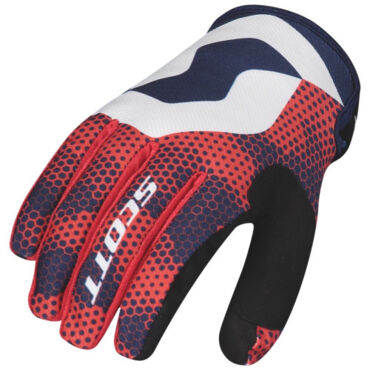Scott Перчатки 350 Fury blue red - миниатюра 1