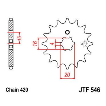 Звезда ведущая KX65 85 13, JT - миниатюра 1
