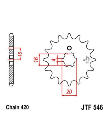 Звезда ведущая KX65 85 13, JT