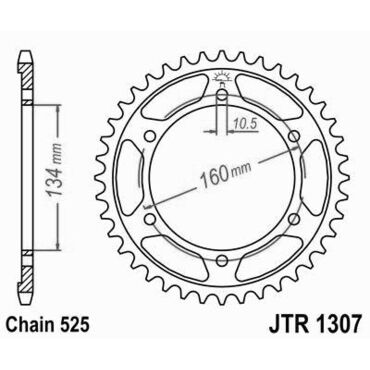 Звезда ведомая JT JTR1307.41 - миниатюра 1