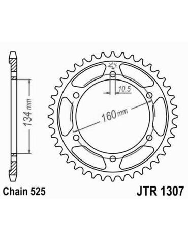 Звезда ведомая JT JTR1307.41