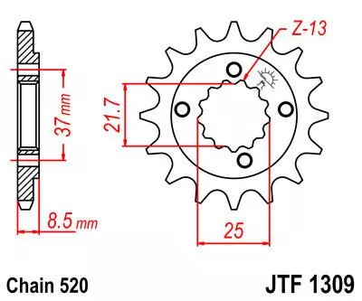 Звезда ведущая JTF1309 - фото 1