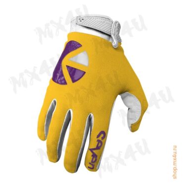 Мотоперчатки ANNEX ETHIKA - Желтые\Фиолетовые - миниатюра 2