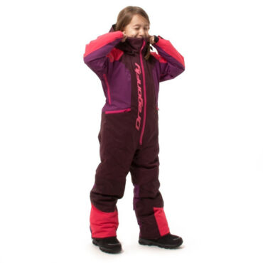 Dragonfly Зимний утепленный комбинезон DF Junior Gravity Purple - Brown 2023 - миниатюра 6