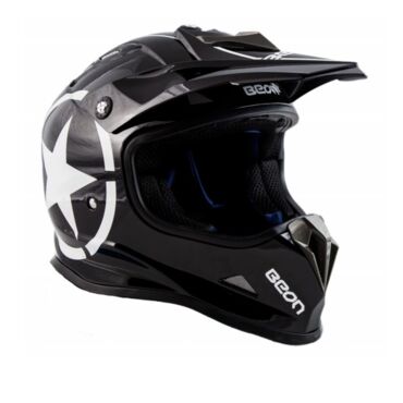 Beon Шлем МХ 17 Black White - миниатюра 2