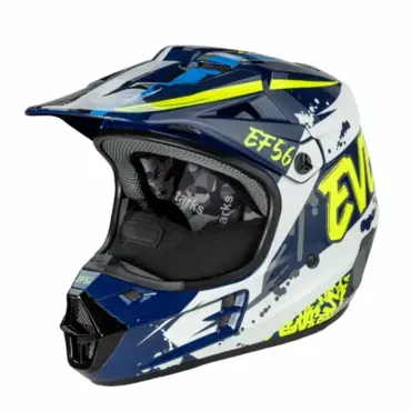 Мотошлем EF56 Base MX сине белый HiViz - миниатюра 1